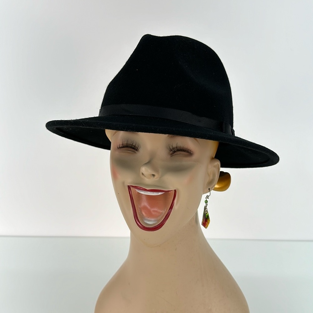 Black Wool Fedora Har Size XL